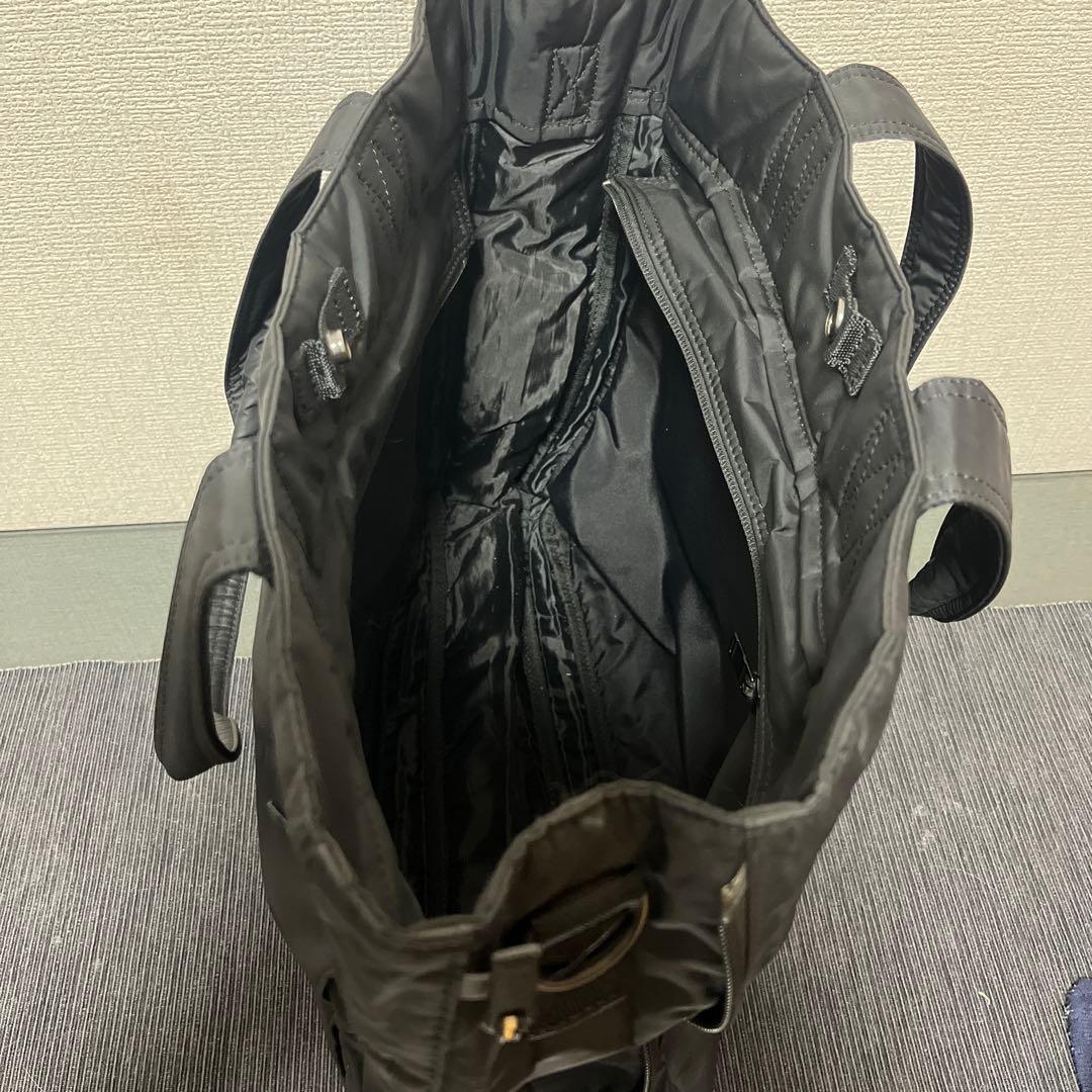 PORTER ナイロントートバッグ ブラック マチ拡張ファスナー付き ポーター