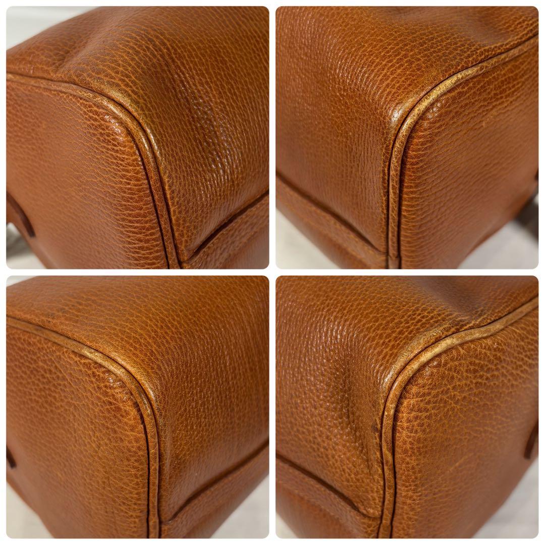 美品 ラルフローレン ハンドバッグ ミニボストン チャーム 鍵 レザー ブラウン