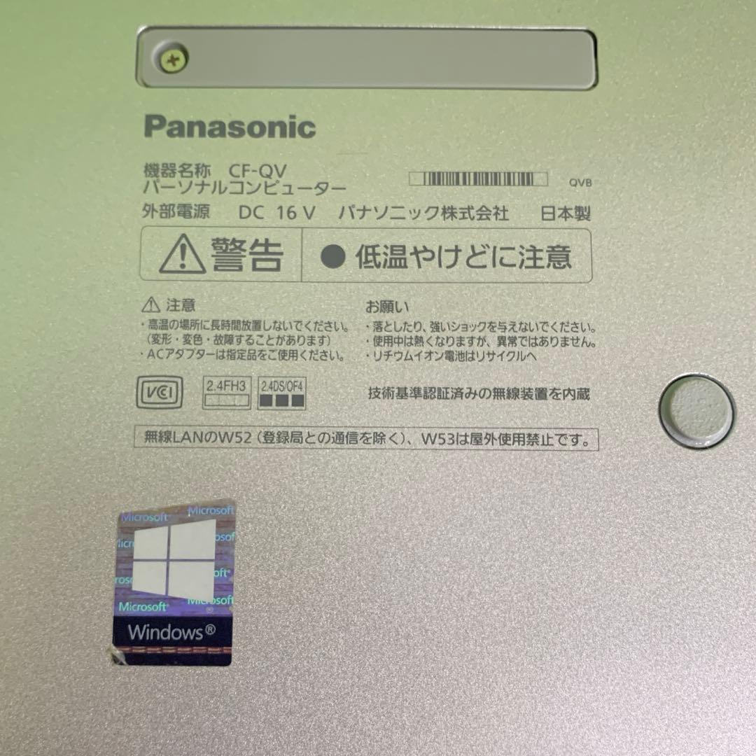 Windowsノート本体 Panasonic CF-QV8 Core i5 16GB SSD 512GB