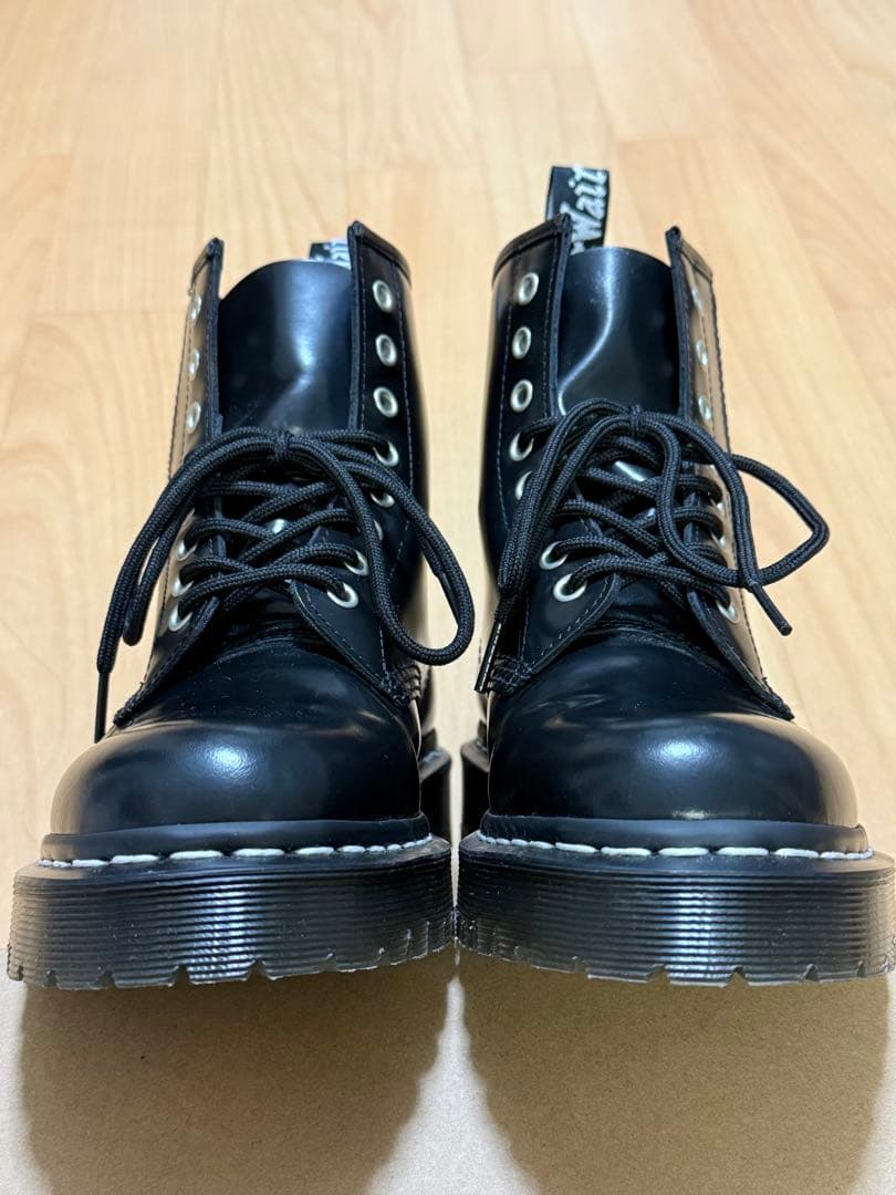 Dr. Martens 8ホール ホワイトステッチ ジッパー付き UK6