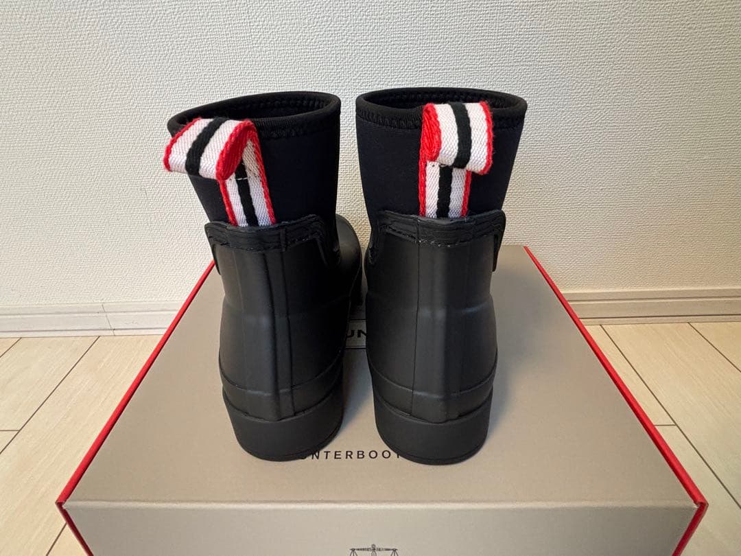 ハンター HUNTERプレイショートネオプレンウェリントンブーツ ブラック