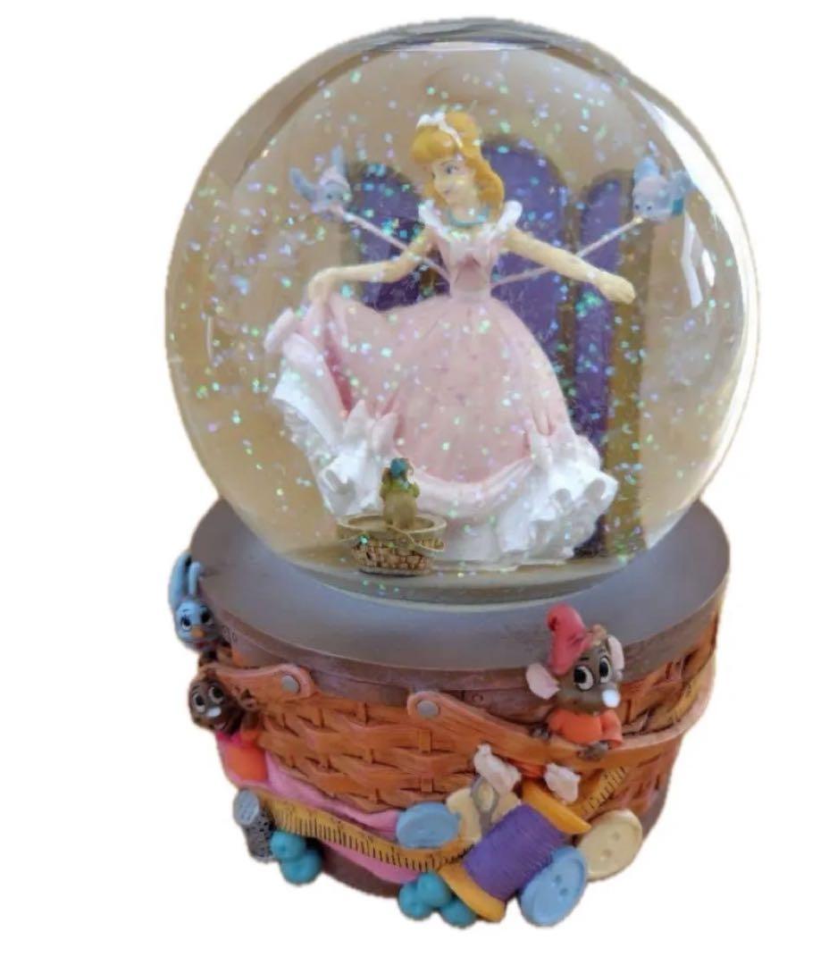 シンデレラ　青い鳥　ピンクドレス　レア　ディズニー　スノードーム　オルゴール