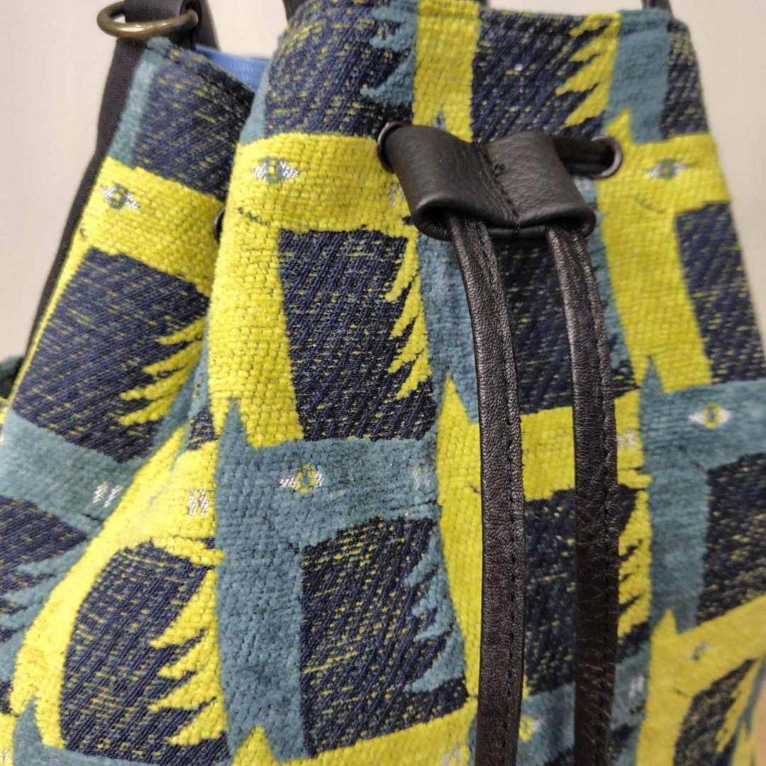 しののめ様/thoroughbredサラブレットネイビー/巾着Lサイズ