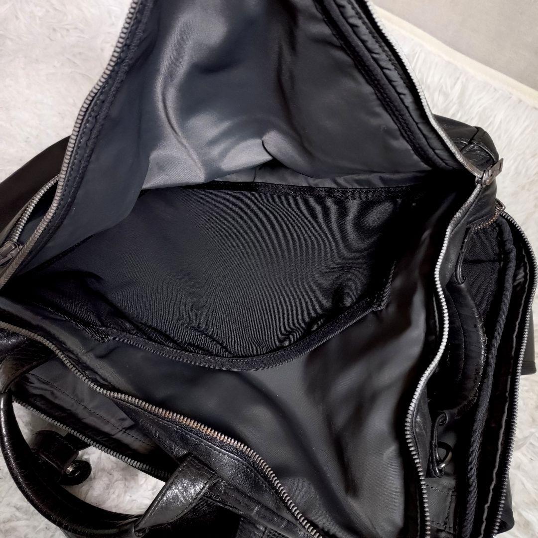 LUGGAGE LABEL　ELEMENT　ブリーフケース　レザー　ブラック