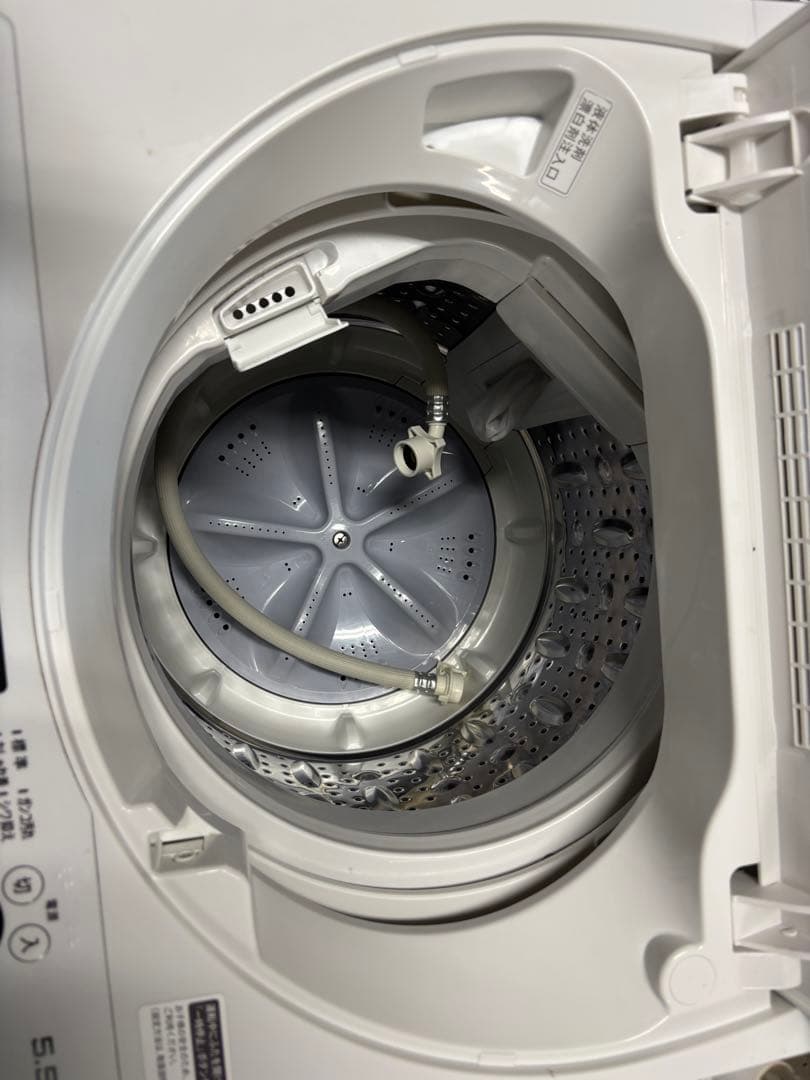 シャープ洗濯機5.5kg 高濃度洗浄ほぐし運転 風乾燥機能付き　2021年製T