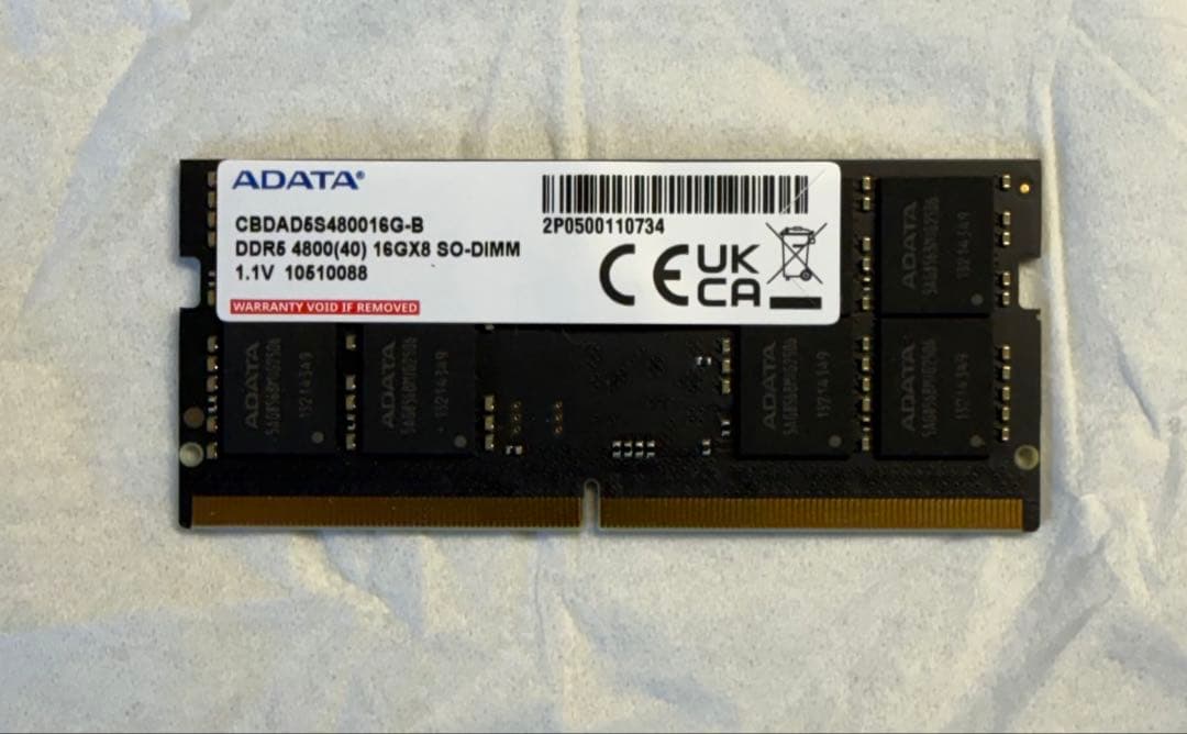 メモリー ADATA DDR5 4800 16GX8 CBDAD5S480016G-B