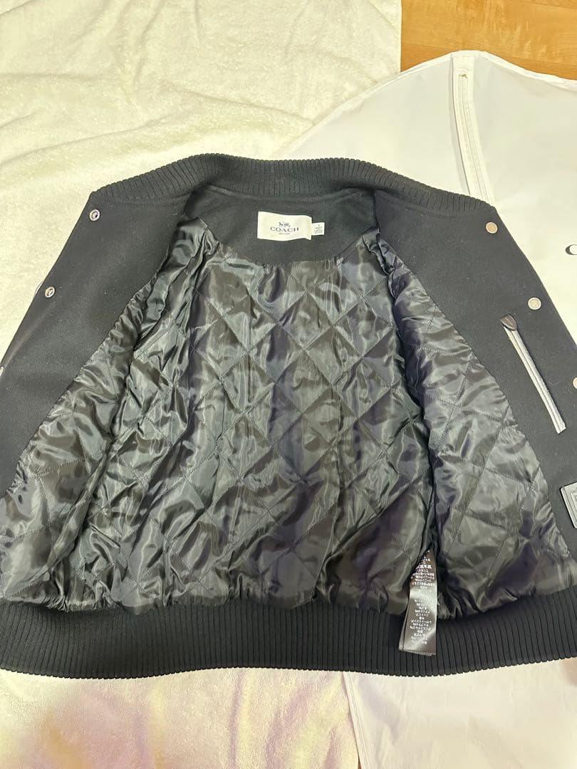 ☆未使用に近い☆Coach コーチ メルトン スタジャン チャーム 黒 S 革