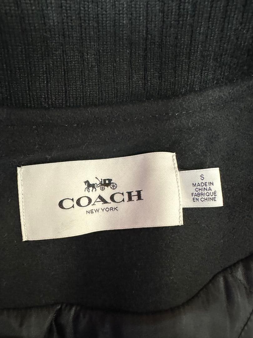 ☆未使用に近い☆Coach コーチ メルトン スタジャン チャーム 黒 S 革