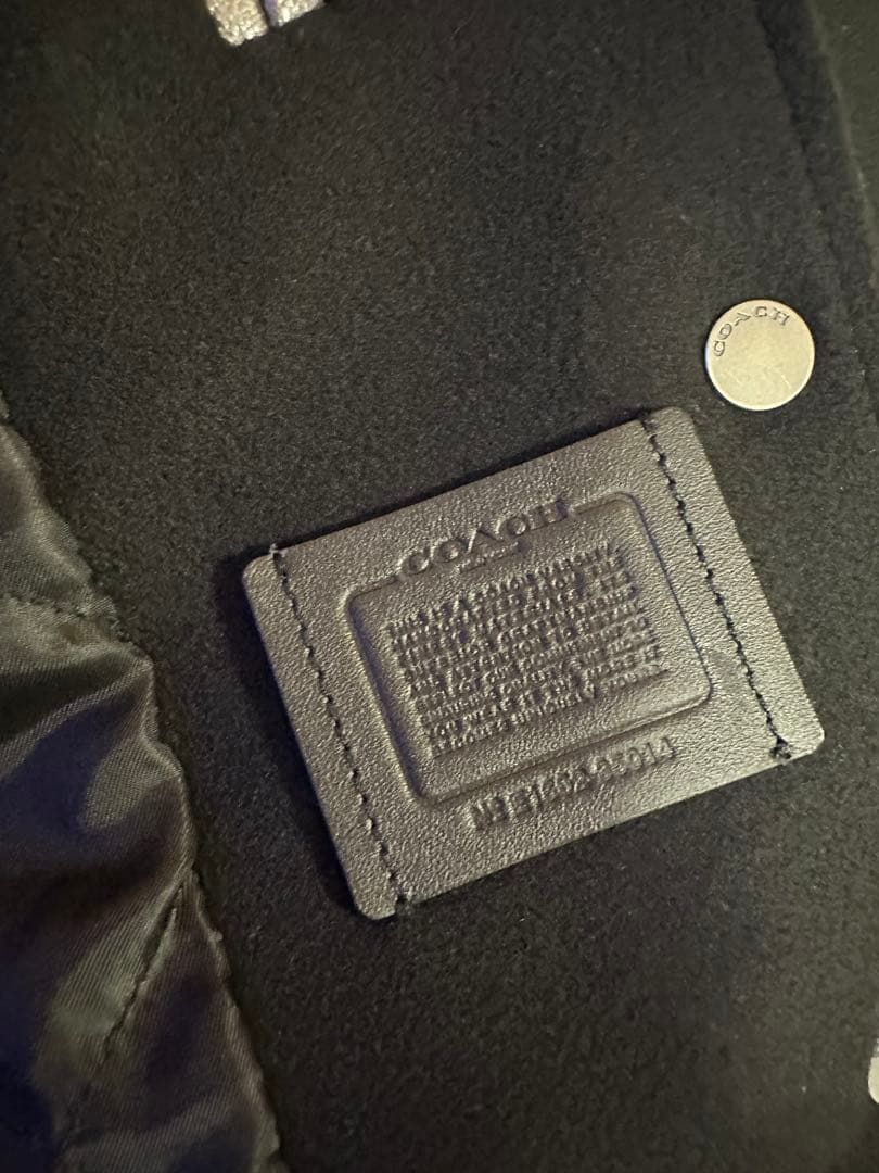 ☆未使用に近い☆Coach コーチ メルトン スタジャン チャーム 黒 S 革