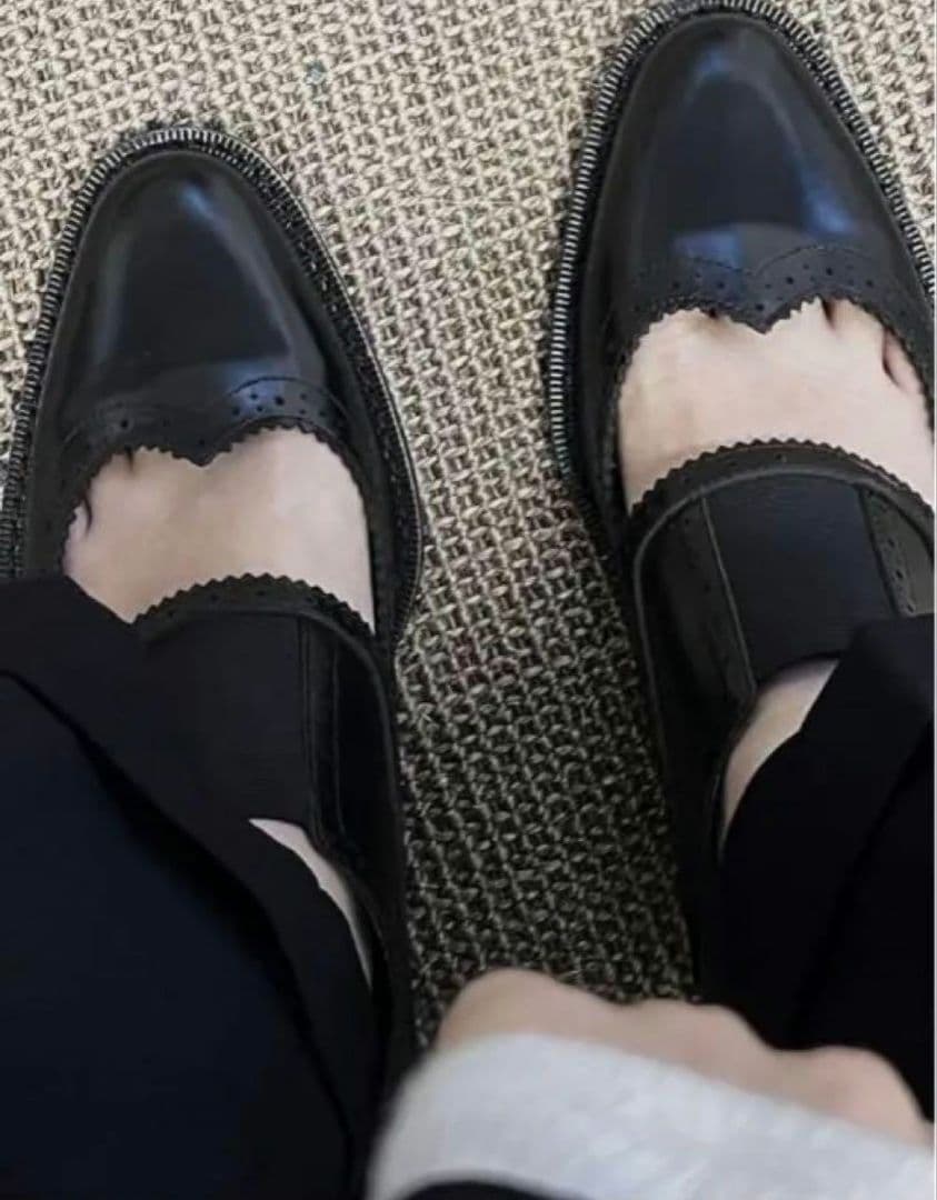 rim.ark Cut out wing tip shoes　ボートネックネット