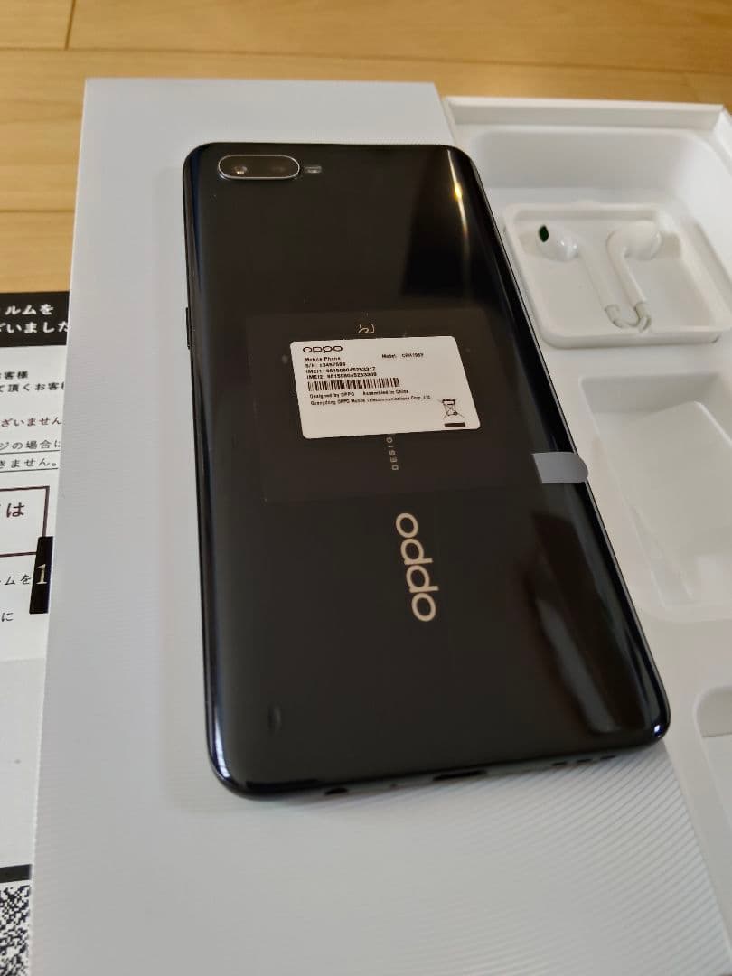 美品 OPPO オッポ Reno A ブラック SIMフリー シムフリー
