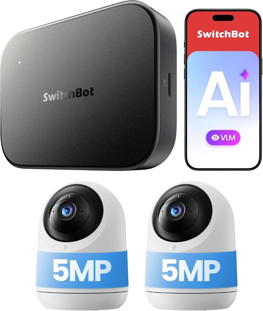 SwitchBot AI ハブ+見守りカメラ Plus 5MP 2個