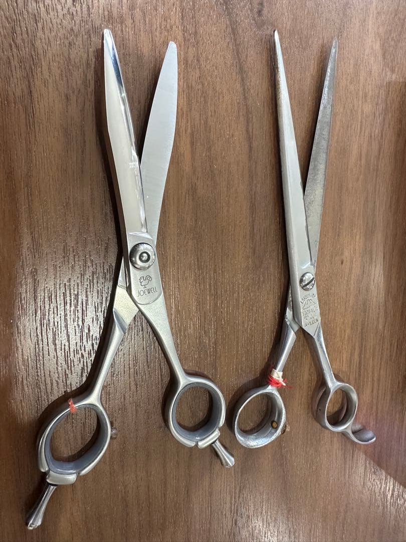 JOEWELL 散髪用シザー ステンレススチール 収納ケース付き2本セット