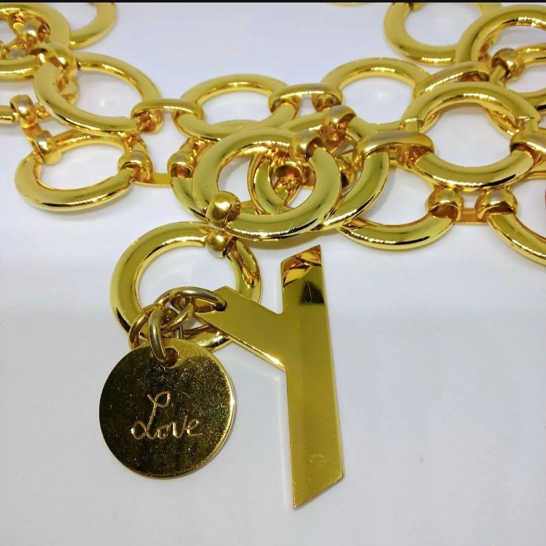 YSL イヴ・サンローラン LOVE ラブ ペンダント リングチェーンベルト