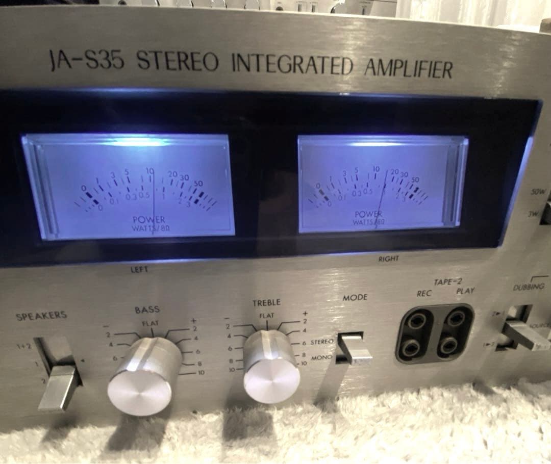 ②Victor プリメインアンプJA-S35 ビクター パワーメーターLED