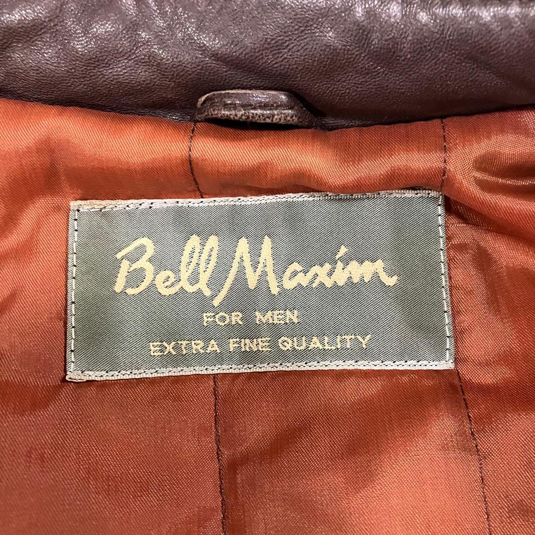 オールド ラムレザー 短丈ジャケット メンズ ブラウンL 古着 羊革 90s