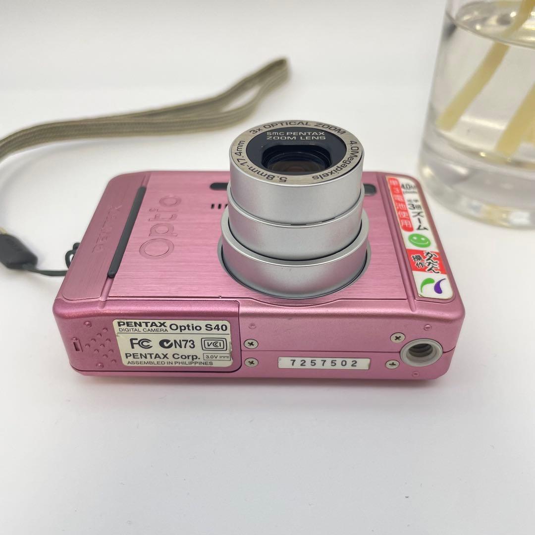 スマホ転送OK✨PENTAX Optio S40✨動作確認済 単三電池 可愛い♪
