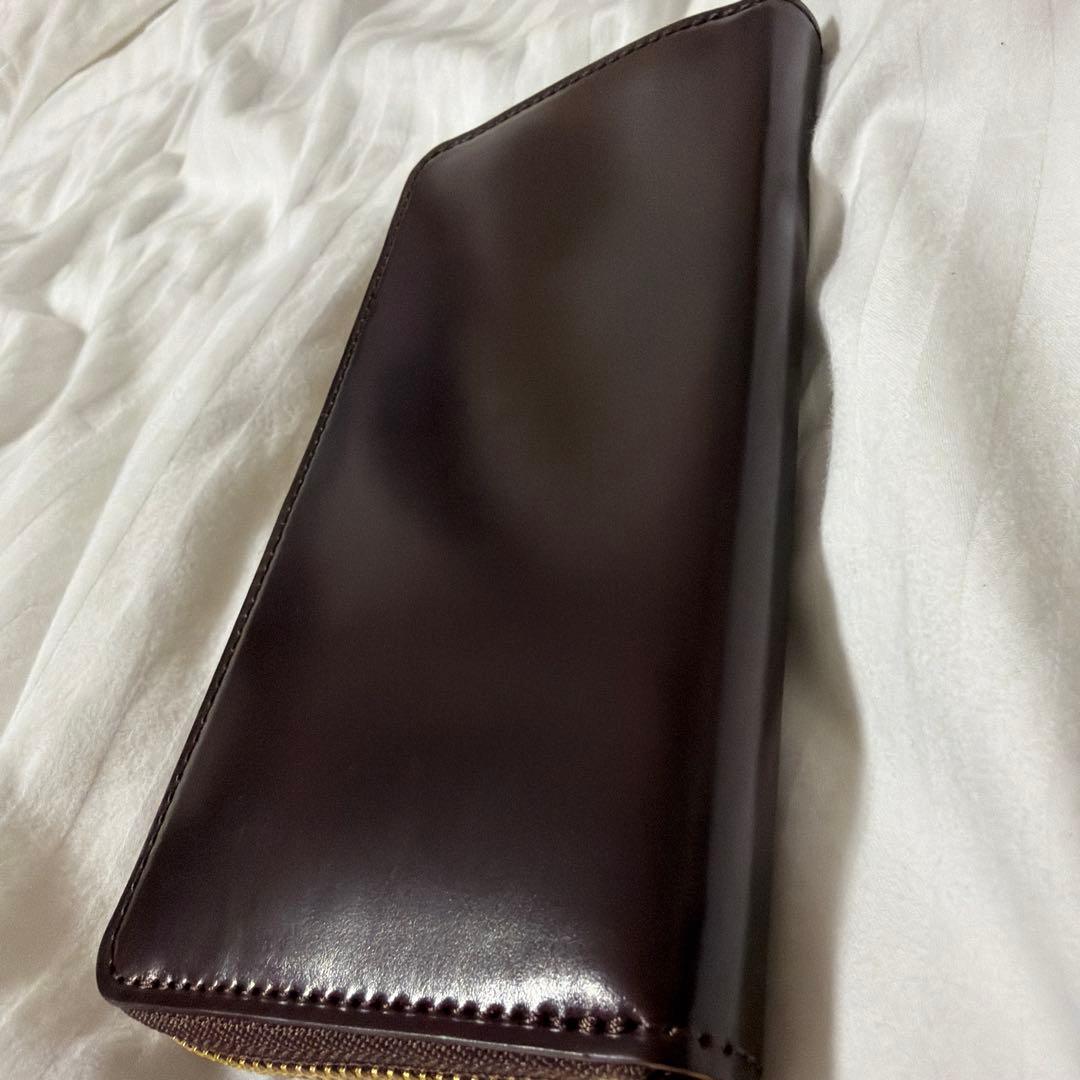 ガンゾ　ganzo シェルコードバン2 ラウンドファスナー長財布