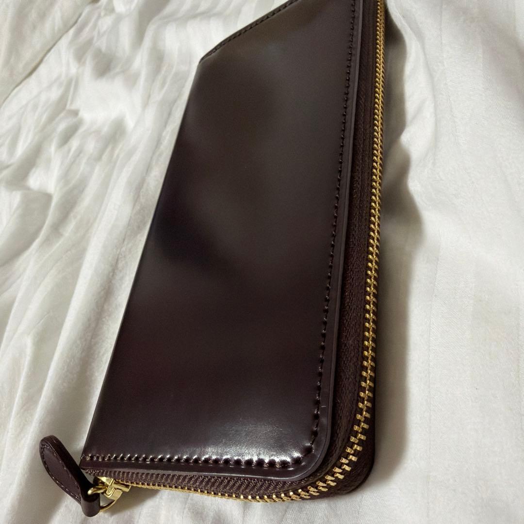 ガンゾ　ganzo シェルコードバン2 ラウンドファスナー長財布