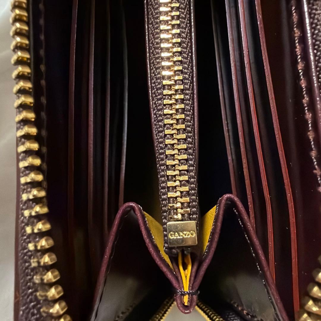 ガンゾ　ganzo シェルコードバン2 ラウンドファスナー長財布