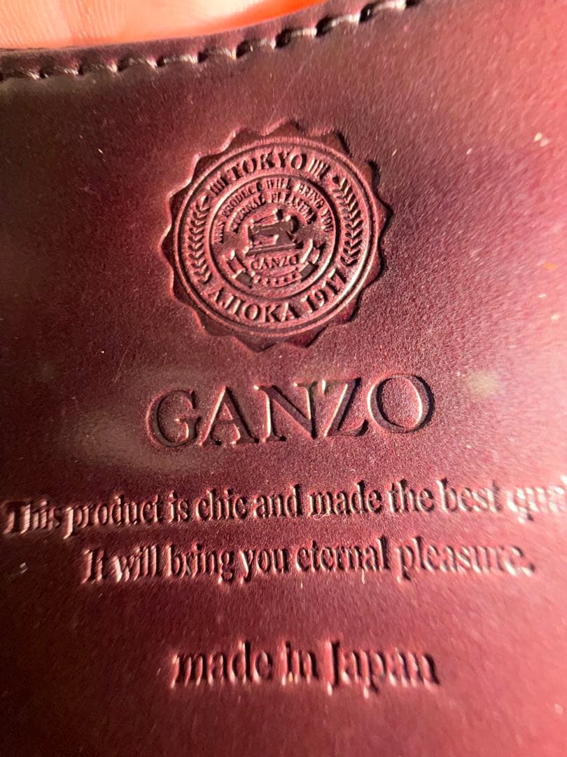 ガンゾ　ganzo シェルコードバン2 ラウンドファスナー長財布