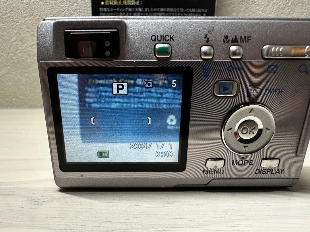 希少【完動品】PENTAX OPTIO S5I デジカメ　シルバー ペンタックス