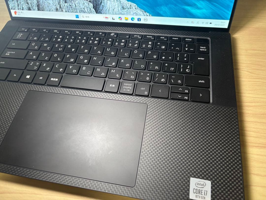 Windowsノート本体 Dell XPS 15 9500 Core i7-10750H 16GB