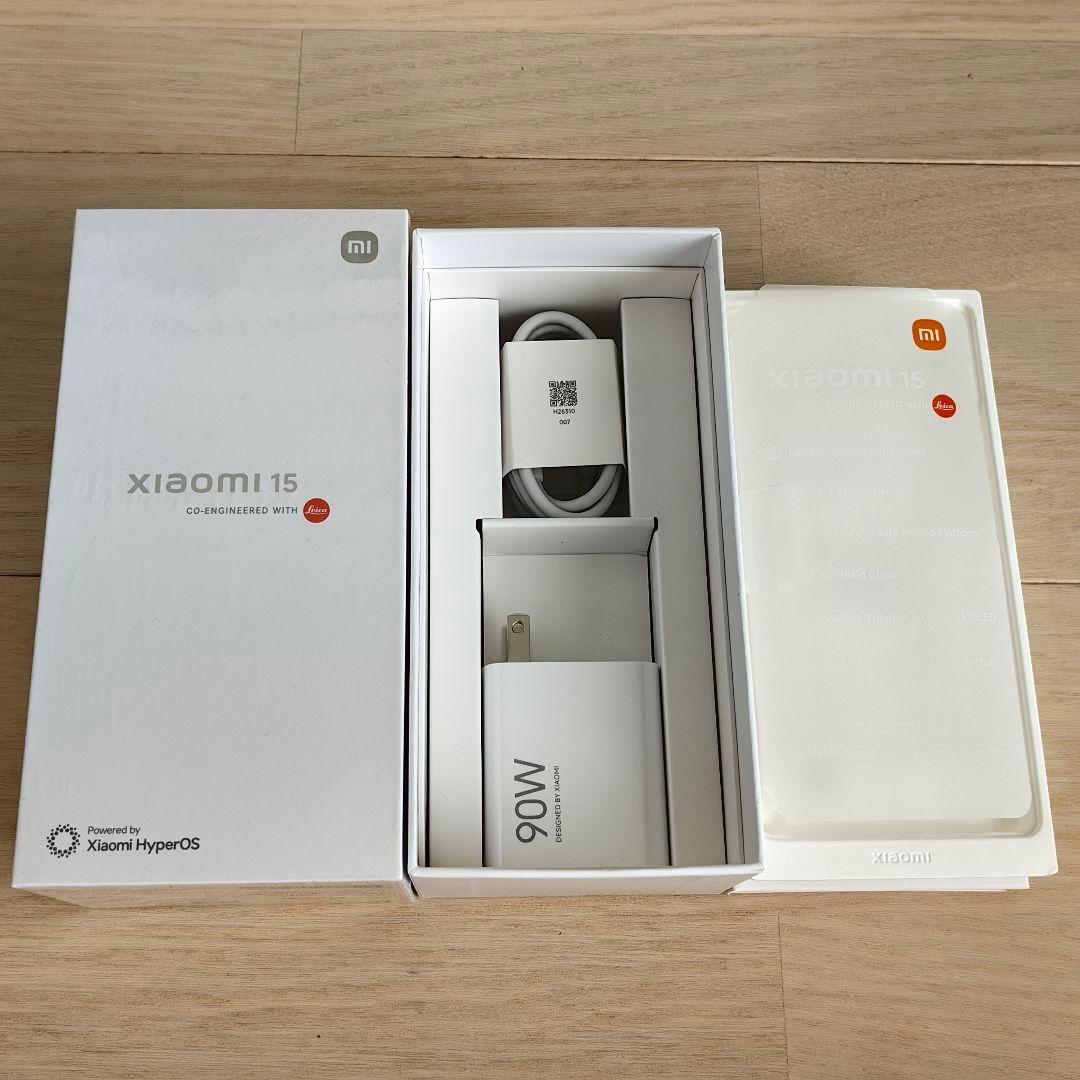 Xiaomi 15 ホワイト 12GB/256GB SIMフリー 日本国内正規品