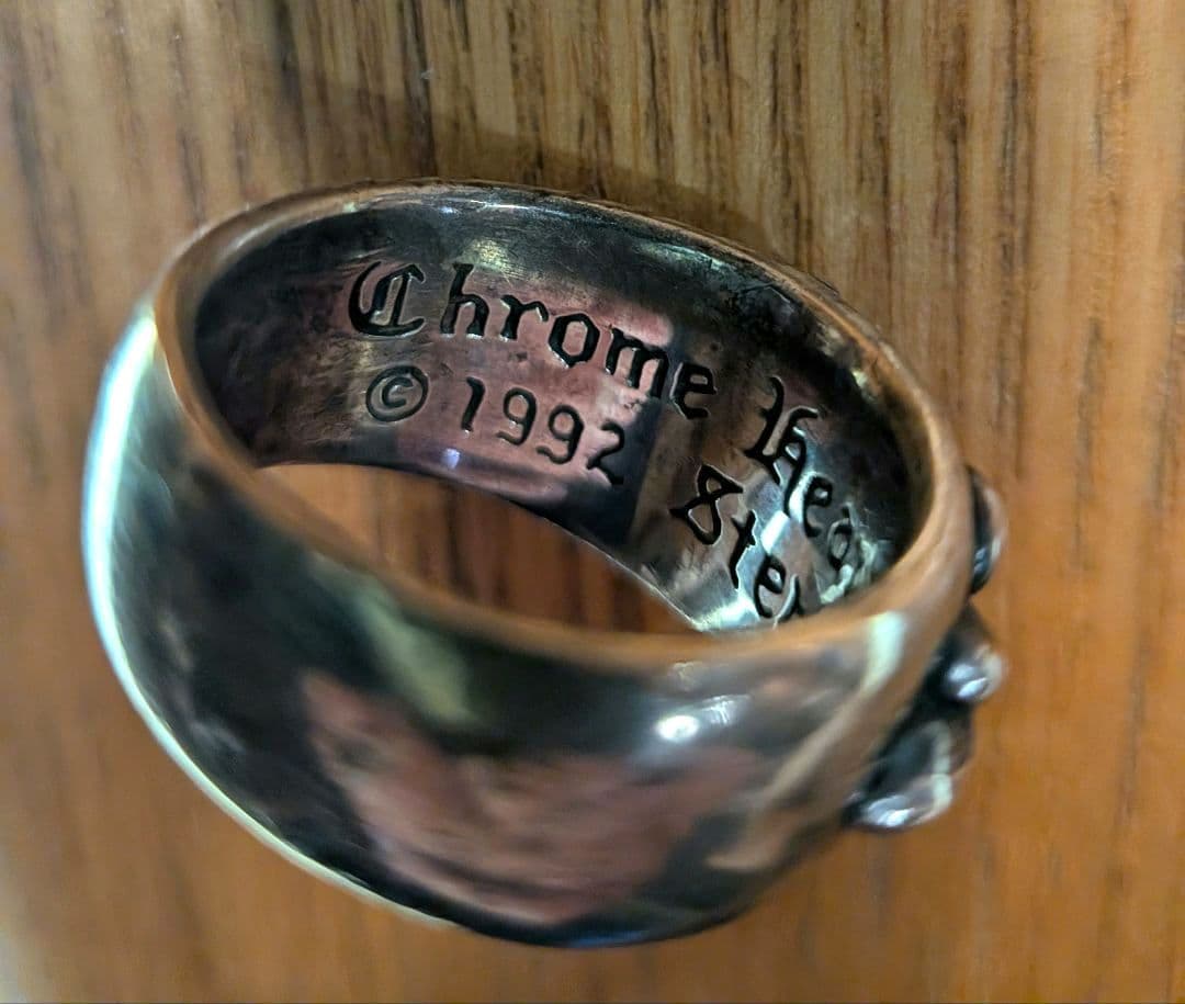 ヴィンテージ シルバー925 フローラルクロスリング18から19号（約19g）