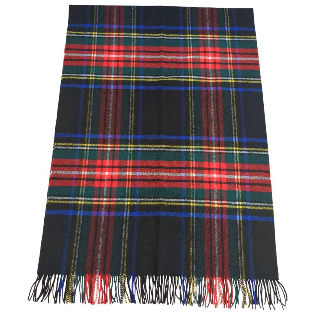 【美品/国内正規品】ジョンストンズ 現行タグ 大判ストール ブラックスチュワート