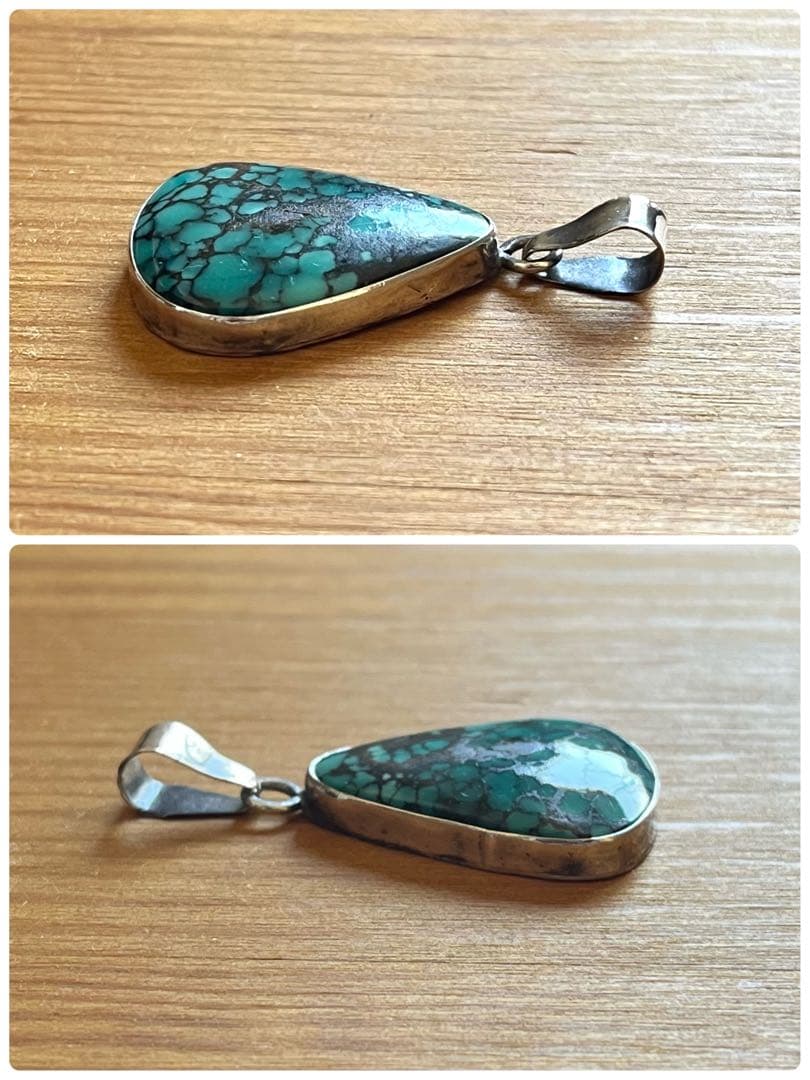 きれいなターコイズのペンダント　インディアンジュエリー　navajo ナバホ