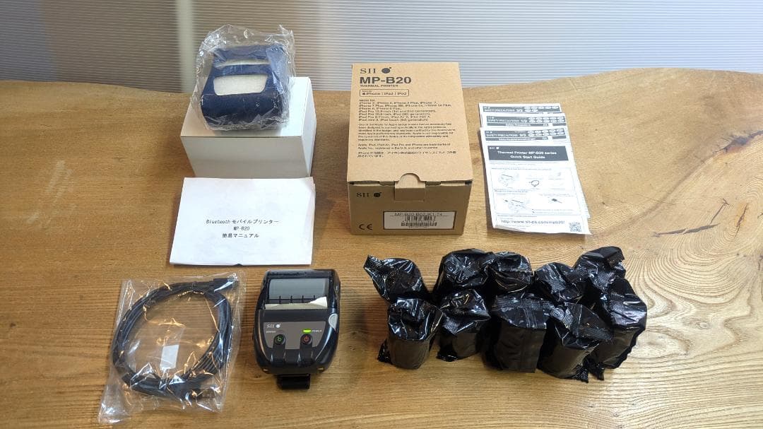 サーマルプリンタ　SII MP-B20 レシート モバイル　ケース　感熱紙つき