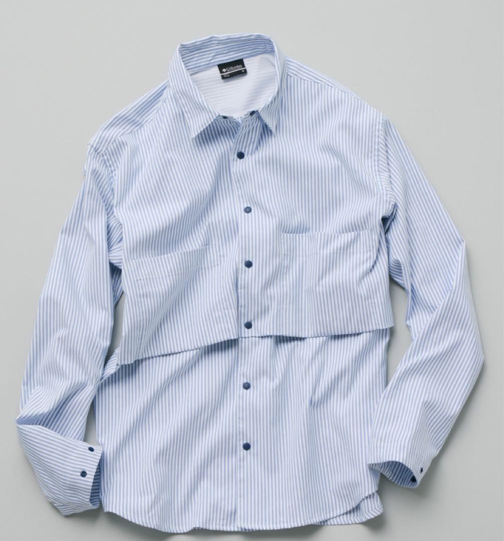 【COLUMBIA BLACK LABEL】シェブロンリムロングスリーブシャツ