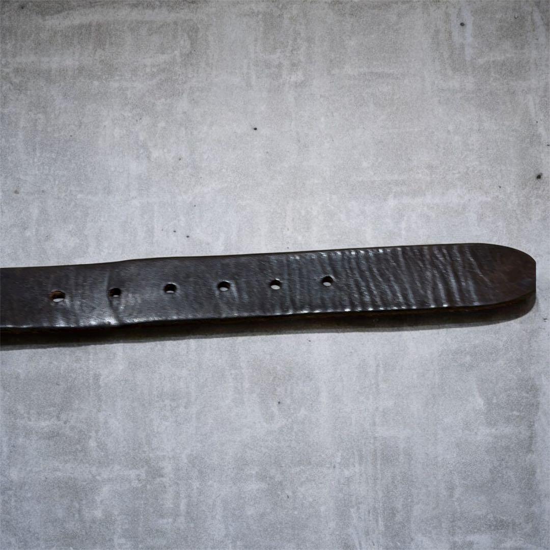 【希少】キャリー　レザー　ベルト　プレーン　金　ゴールド　カウハイド