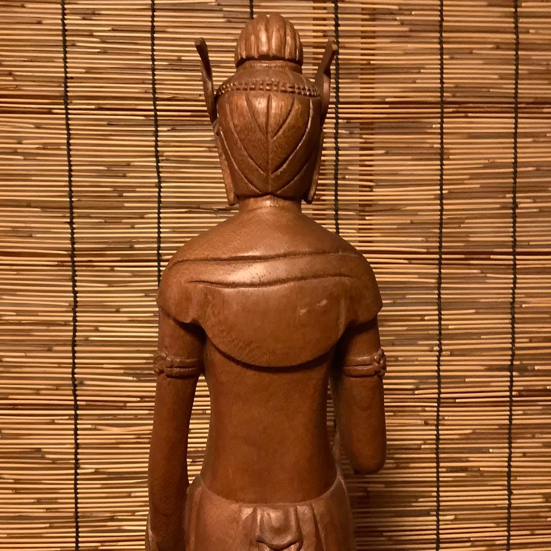 大正期「白鳳文化・夢違観音菩薩立像」法隆寺国宝写仏・平城京・天平文化・木彫・銘刻