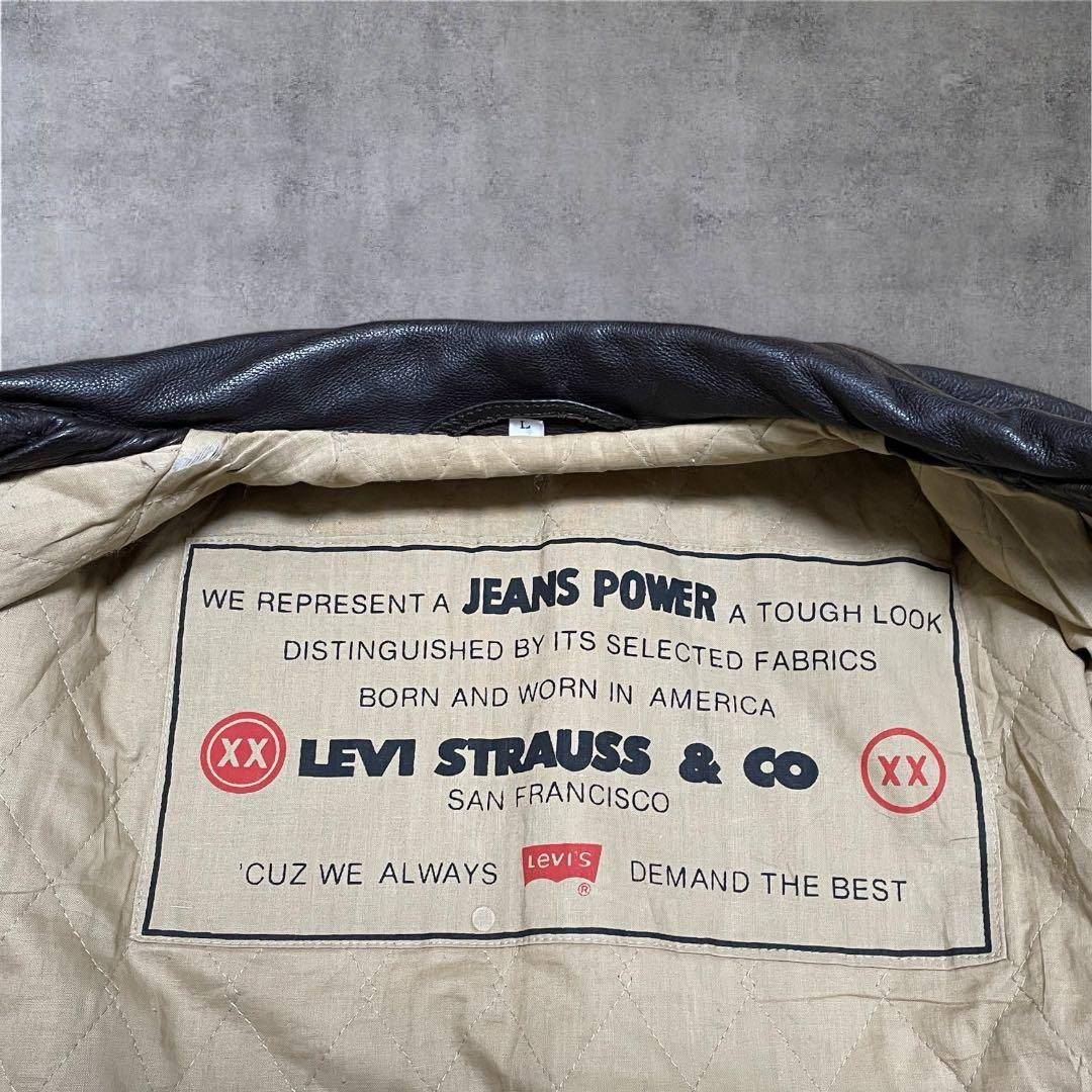 お*着様 levi's レザージャケット　レザー　トラッカー　80s 90s ヴ