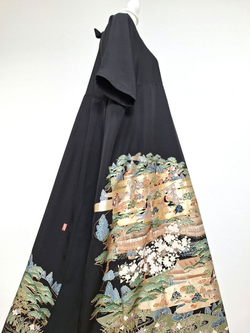 着物リメイクワンピース3679