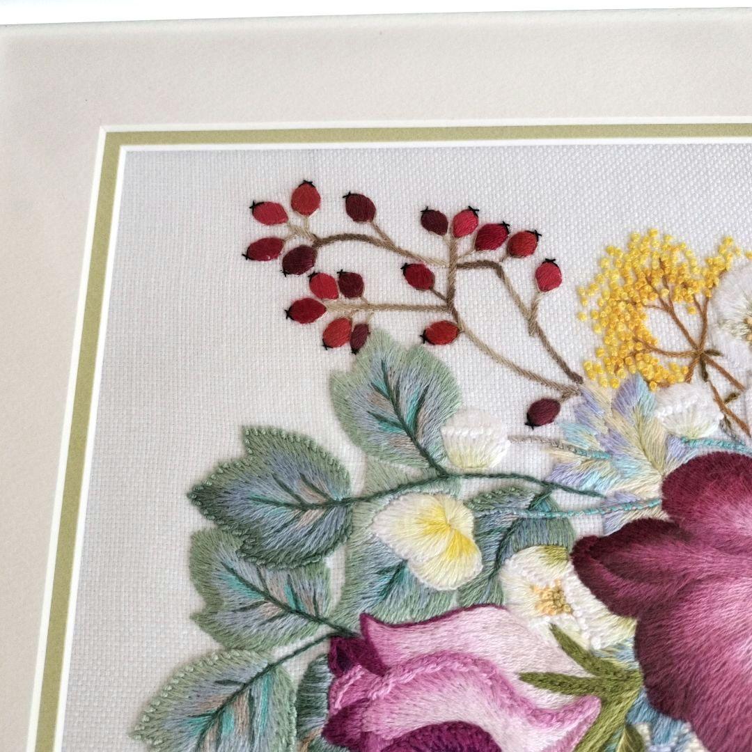 戸塚刺繍 花束 アート作品 フレーム付き