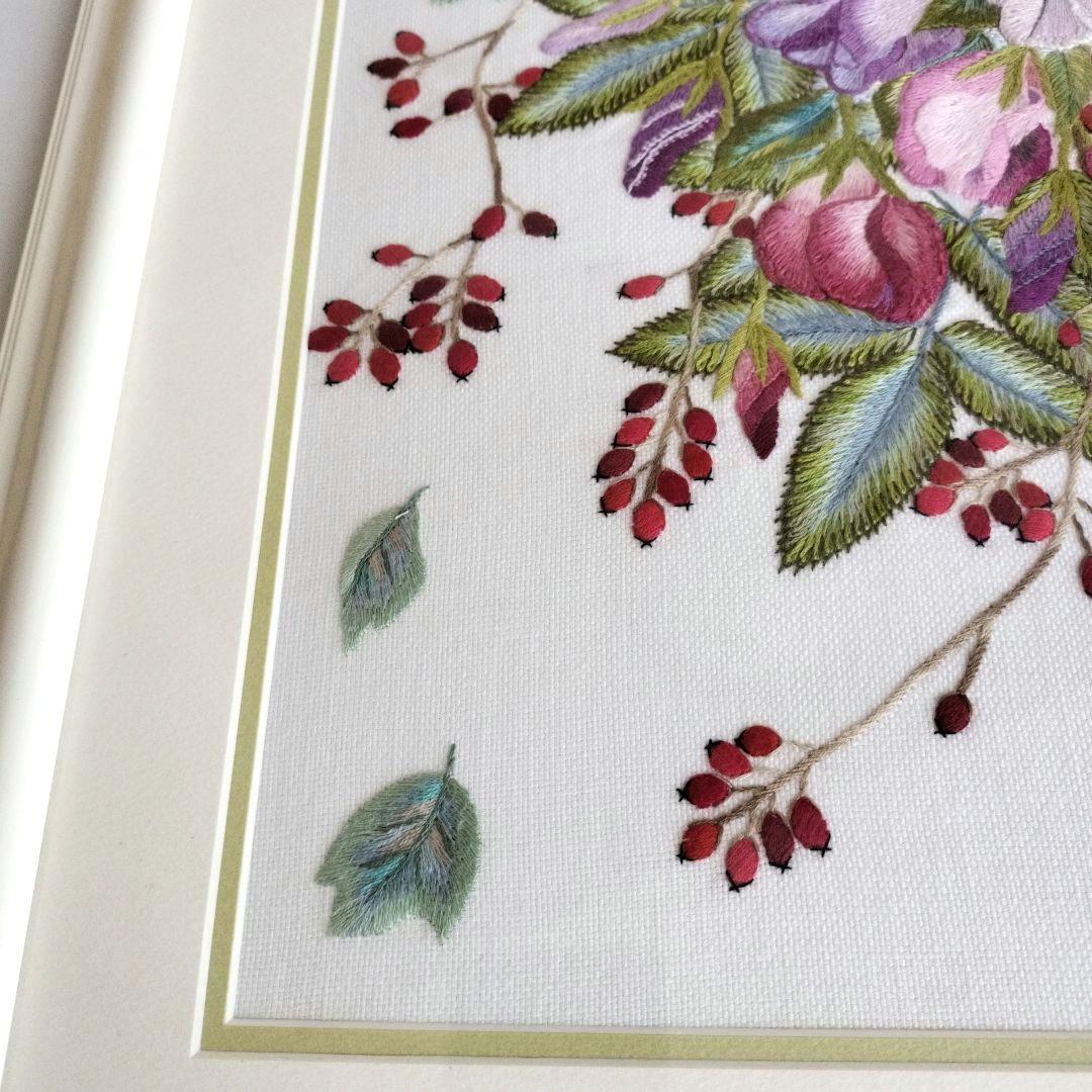 戸塚刺繍 花束 アート作品 フレーム付き