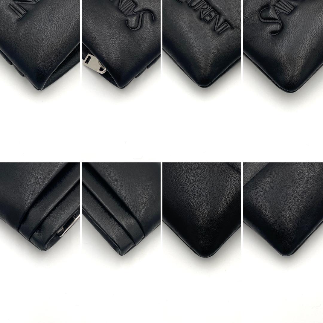 サンローラン ケース カードケース ラムスキン 黒 ブラック1495