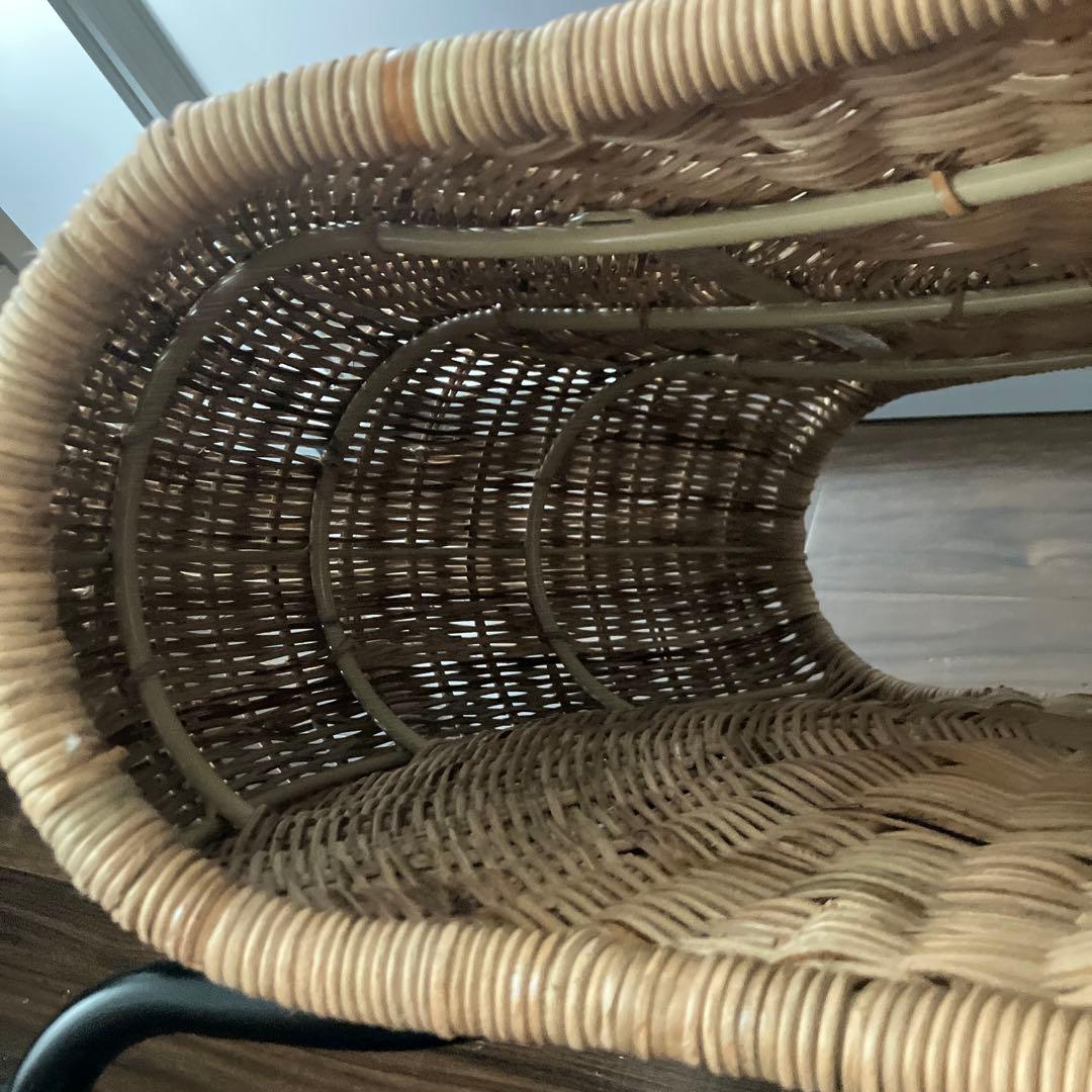 IKEA GAMLEHULT ガムレフルト　オットマン 収納付き,籐/チャコール