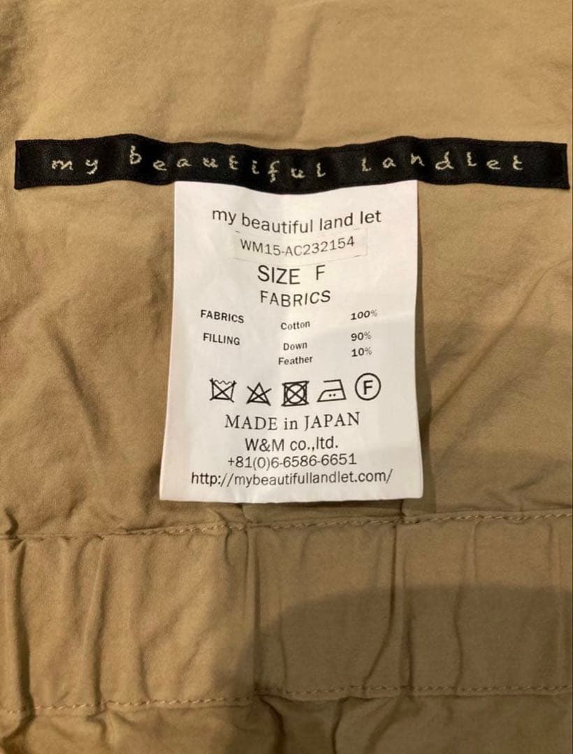 【23AW my beautiful landlet ダウンストール】