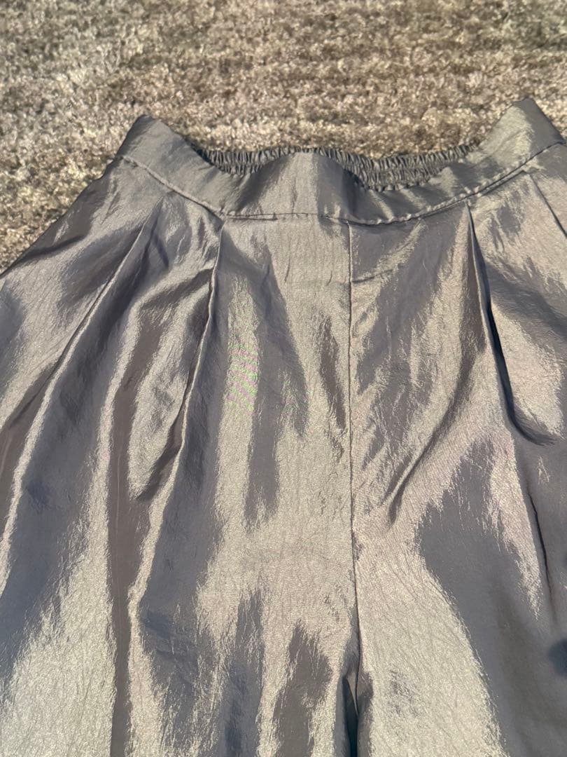 【最安値】Lig. ワイドカーゴパンツ グレー サテンパンツ