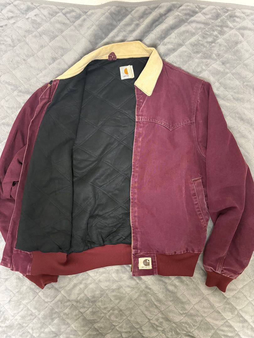 90s 希少色 カーハート サンタフェジャケット JQ2246 クリムゾン M