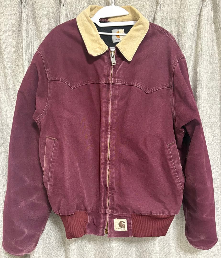 90s 希少色 カーハート サンタフェジャケット JQ2246 クリムゾン M