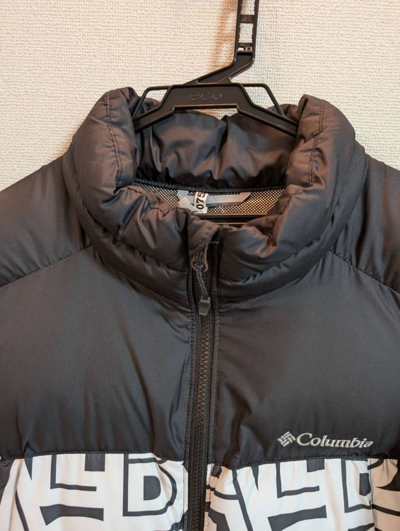 Columbia ジャケット コート ロゴプリント 白黒 コロンビア