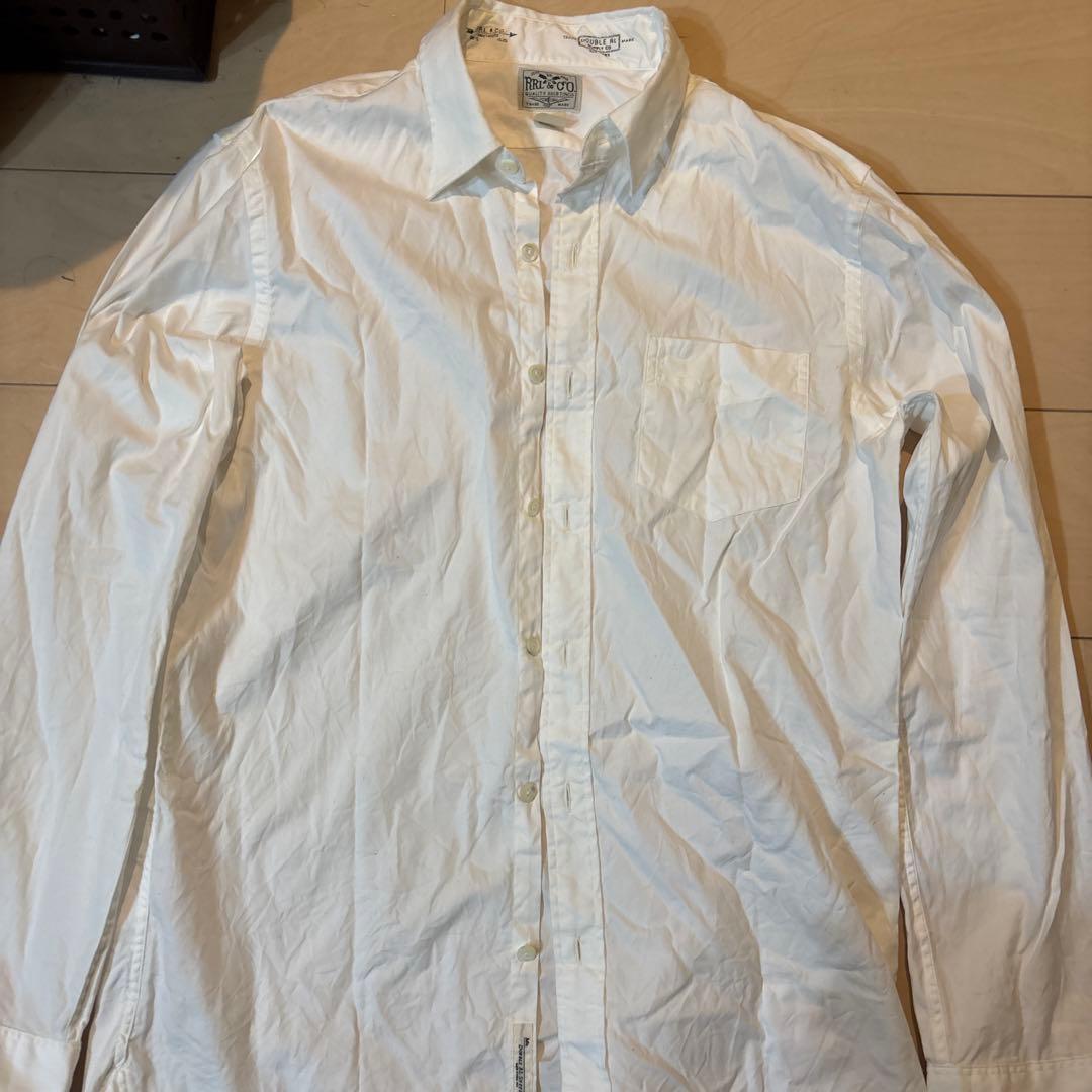 ホワイト コットン 長袖シャツ