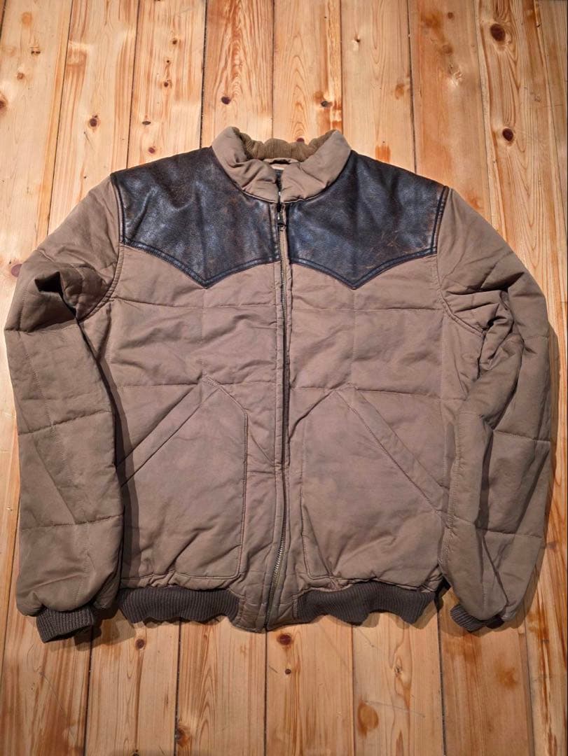 RRLレザーヨーク キルテッド オイルクロス ジャケット