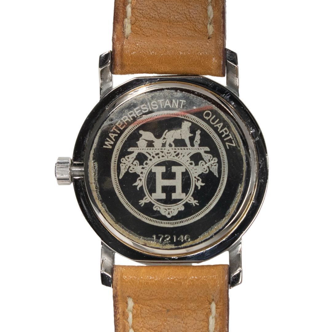 エルメス 腕時計 レディース クリッパー 白 ゴールド 茶色 高級 スリム ロゴ