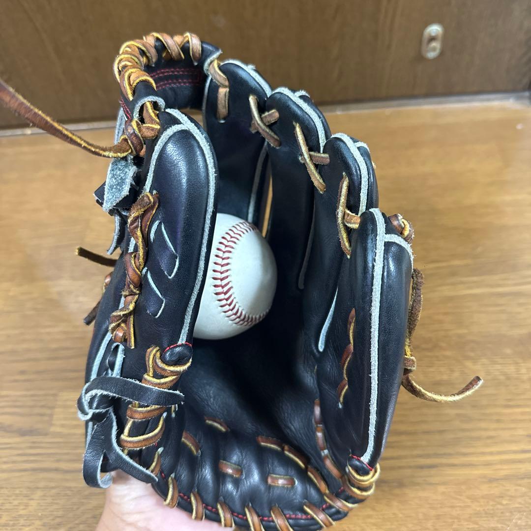 リュウ　ryu グローブ　硬式　グラブ　内野手　ブラック